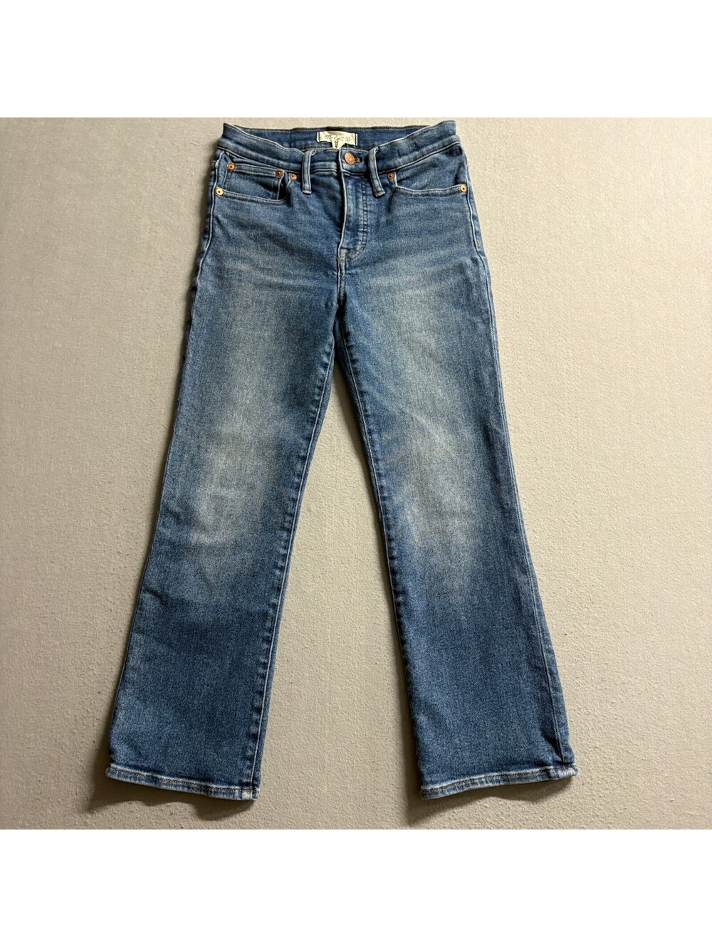 Madewell Cali Demi Boot Cut Jeans Womens Size 27 Blue Denim Stretch